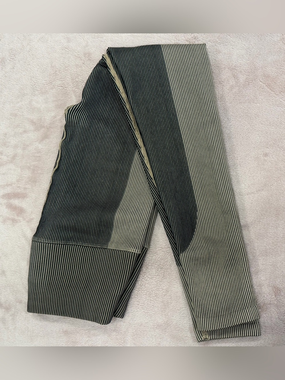 Spiritual Gangster Black & brown Striped High-Rise Leggings